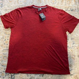 Ibex lightweight wool crew neck t-shirt (XL, Red, New w Tags)